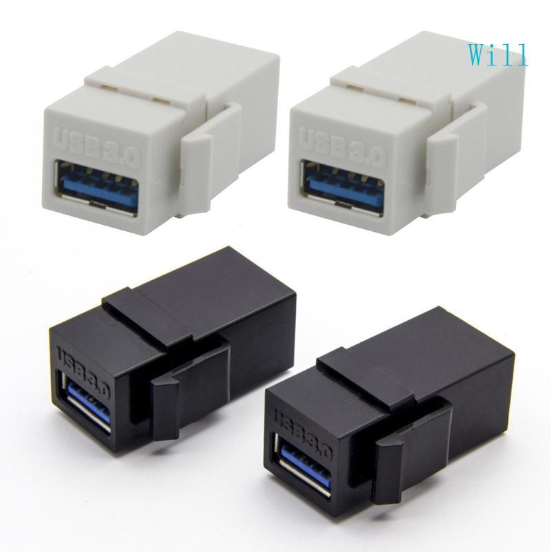 Sẽ USB 3 0 Keystone Jack Chèn Đầu nối USB Nữ sang Nữ Tấm tường Keystone