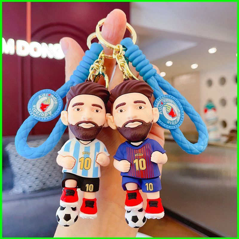 HT3 Hoạt Hình Lionel Messi Với FC Barcelona Argentina Jerseys Móc Khóa Búp Bê Quà Tặng Cho Trẻ Em Tú