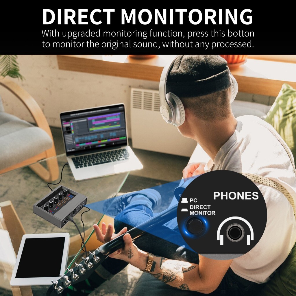 【new】Thẻ Ghi Âm Chuyên Nghiệp XTUGA Q-16 Với 16 bit / 48Khz Có Hiệu Ứng DSP 48V Cho Studio