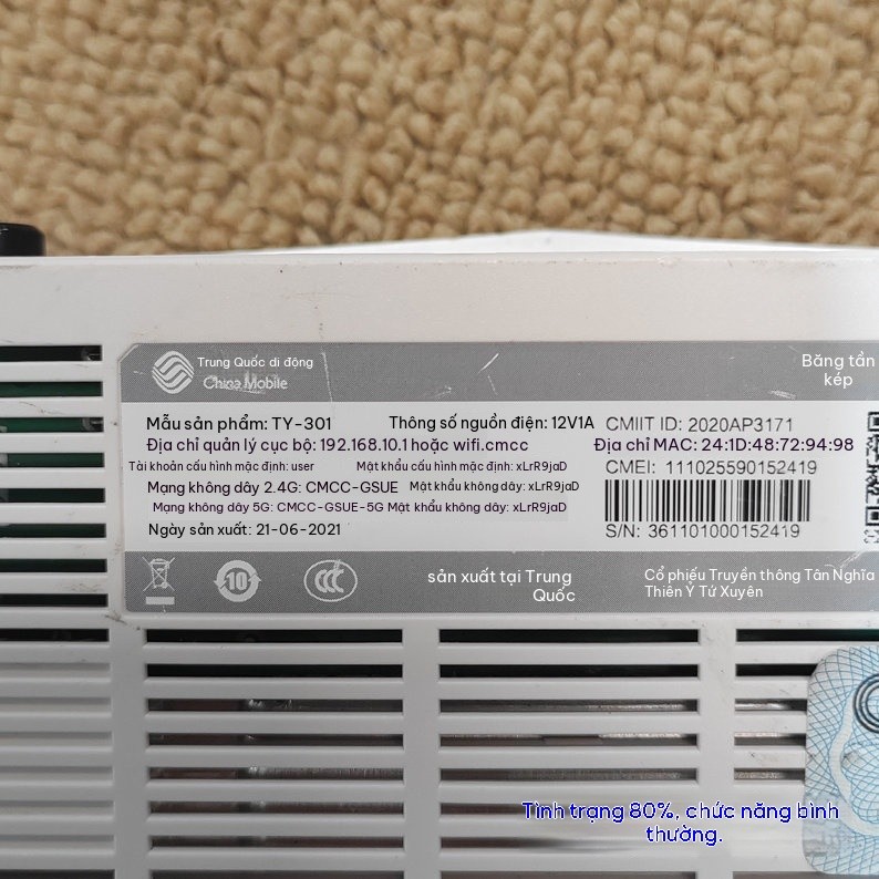 Bộ phát wifi 6 Router WiFi 6 Tianyi TY-301 AX1800 Mesh Gigabit hiệu năng mạnh mẽ, hỗ trợ Mesh, phát sóng ổn định hàng cũ | BigBuy360 - bigbuy360.vn