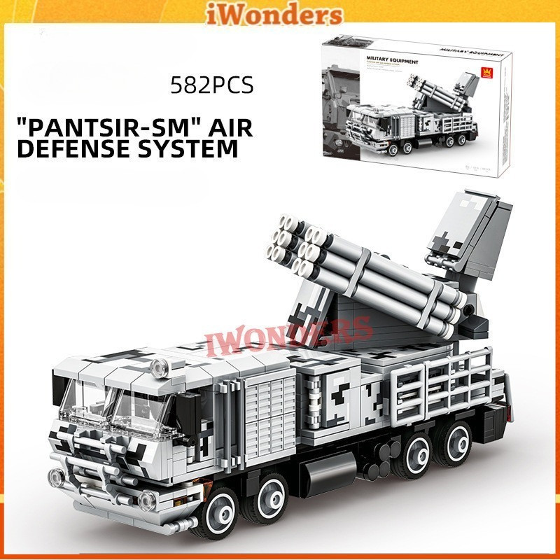 Pantsir-SM Hệ thống phòng không 4518 (582 chiếc) Khối xây dựng mô hình ô tô Quà tặng đồ chơi trẻ em