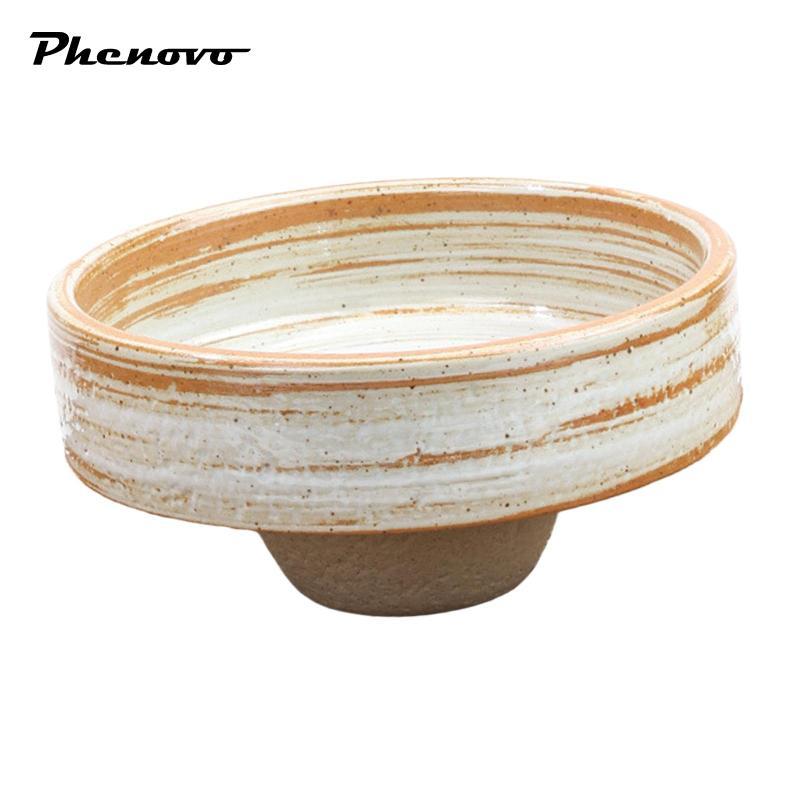 Phenovo Gốm Ikebana Bình Cổ Điển Nhật Bản Bình Ikebana Trang Trí Cho Bàn Trà