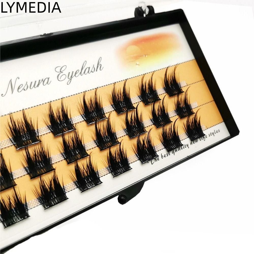 LYMEDIA Lông mi riêng lẻ Cụm mi mắt tự nhiên Lông mi giả