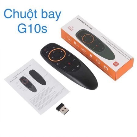 Chuột bay G10S mới phong cách điều khiển từ xa giọng nói 2.4G không dây học IR cho hộp Android TV