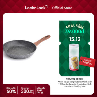 Chảo nhôm chống dính lock&lock baum marble 20cm, 1 tay cầm lbu1203c