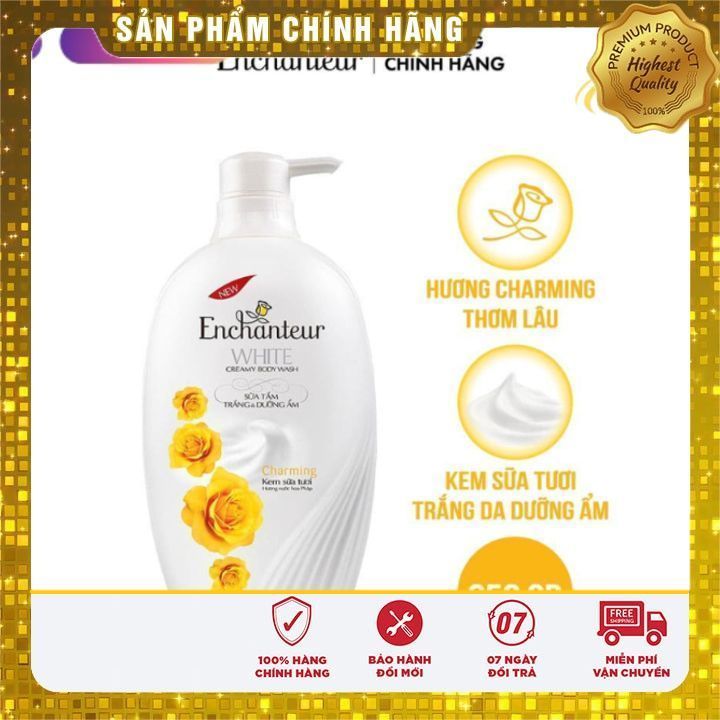 Sữa Tắm Trắng Da Hương Nước Hoa Enchanter 650Gr [Tặng Kèm] -Shop Mĩ Phẩm Chính Hãng