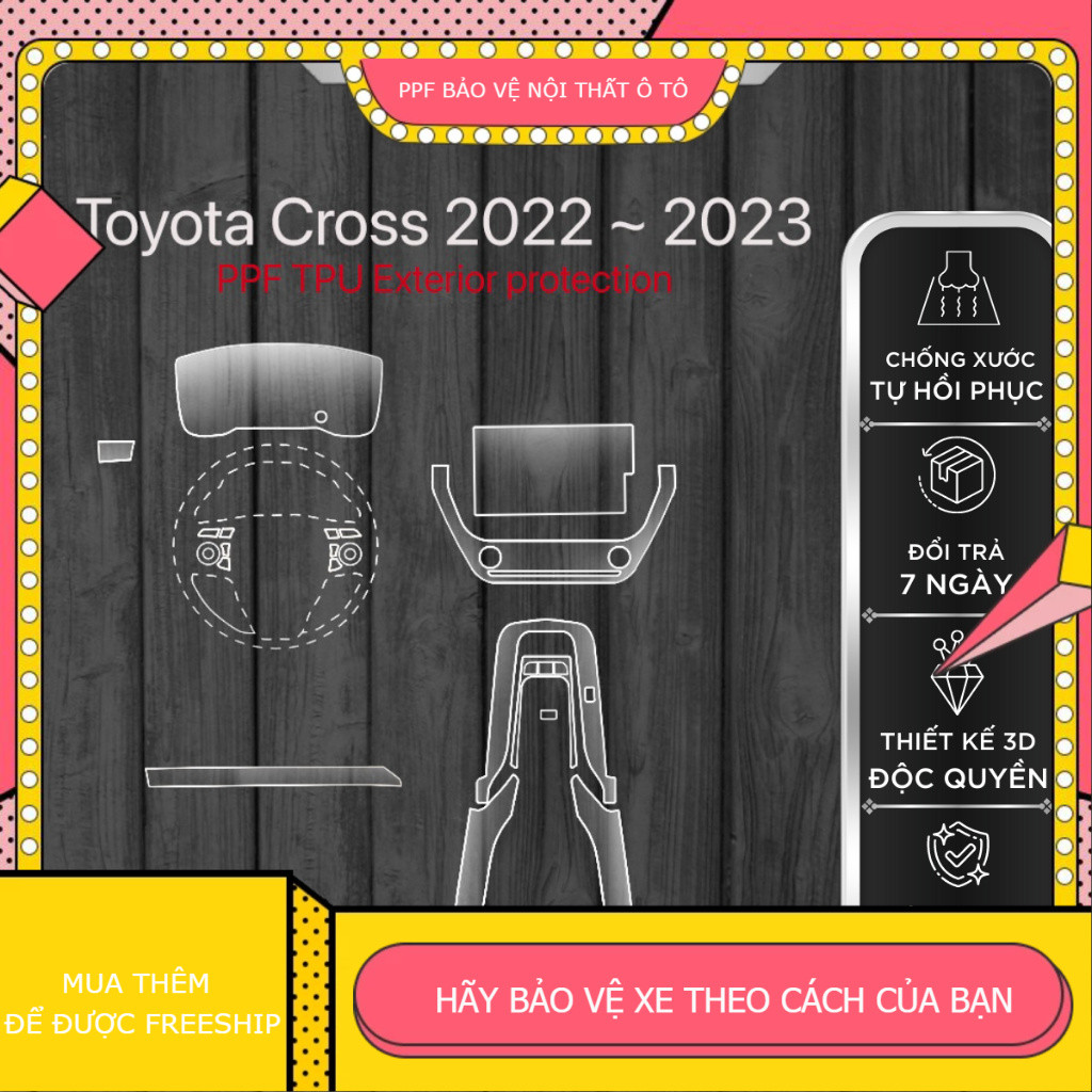 Toyota Corolla Cross 2022 ~ 2025 PPF TPU chống xước tự hồi phục