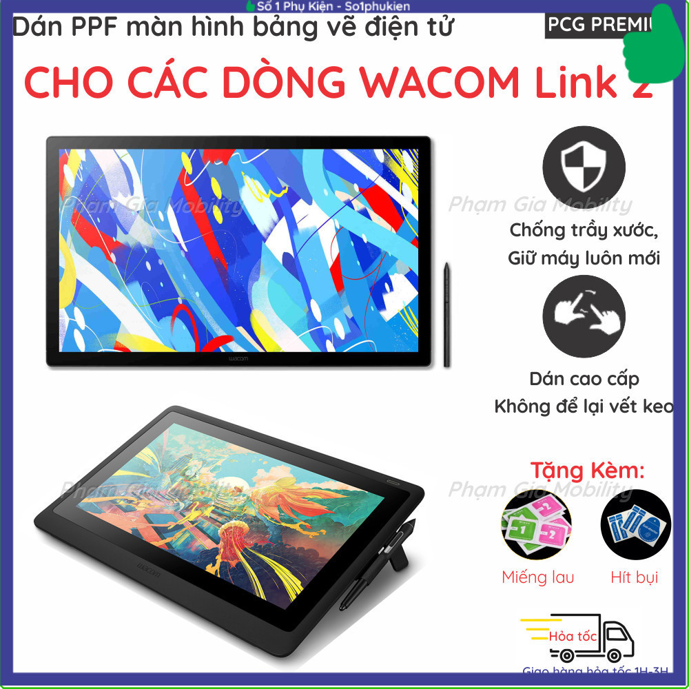 Dán màn dành cho bảng vẽ điện tử  Wacom Cintiq 16 24 DTK246 (DTK-246)  loại Nano, PPF, Paperlike vẽ 