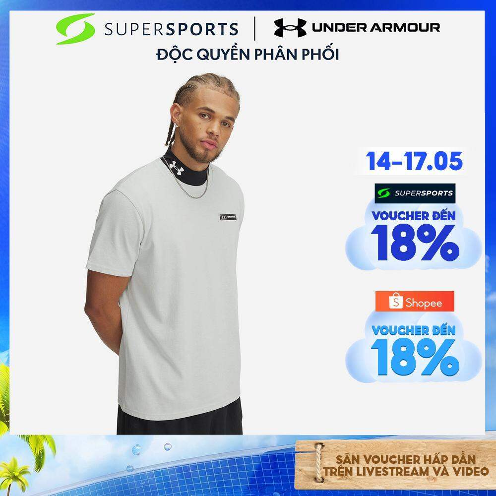 Áo Thun Tay Ngắn Nam Under Armour Hw Armour Label Short Sleeve - Be - 1382831-377