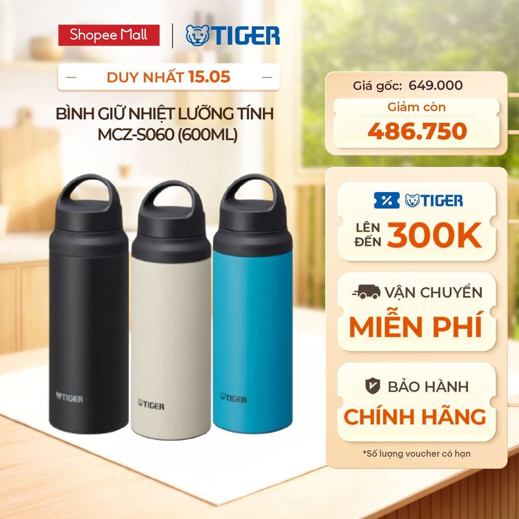 Bình Giữ Nhiệt Lưỡng Tính Tiger MCZ-S060 (600ml)