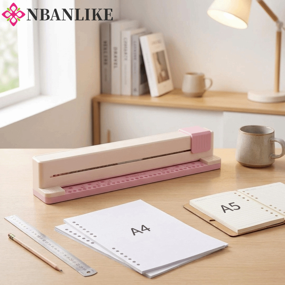 Máy đục lỗ giấy NBANLIKE, Máy đục lỗ giấy đa năng 30 lỗ A4 / B5 / B6 / B7, Máy đục lỗ hình tròn hiệu