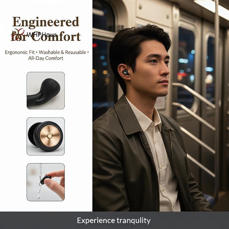 < WHPHous-t > Nút tai để ngủ 50dB Khử tiếng ồn Cách âm độ trung thực cao để ngủ sâu Đẹp