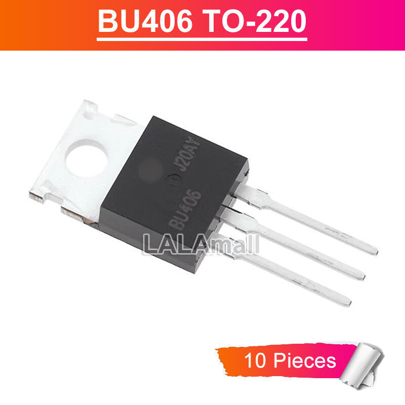 10 chiếc BU406 BU 406 TO-220 BU406TU TO220 7A / 200V NPN Transistor Mới