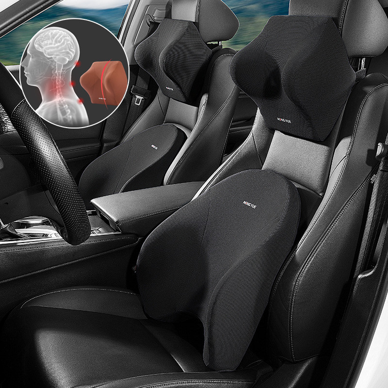 Gối Tựa đầu ô Tô Cao Cấp Gối Tựa đầu & lưng, Thiết Kế Công Thái Học, cho ghế ô tô Awesome - Phụ kiện