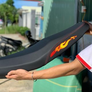 Yên Wave 50/100/ Rsx100/S100 2 Tầng Lửa Thêu -Full bộ -Yên Xe