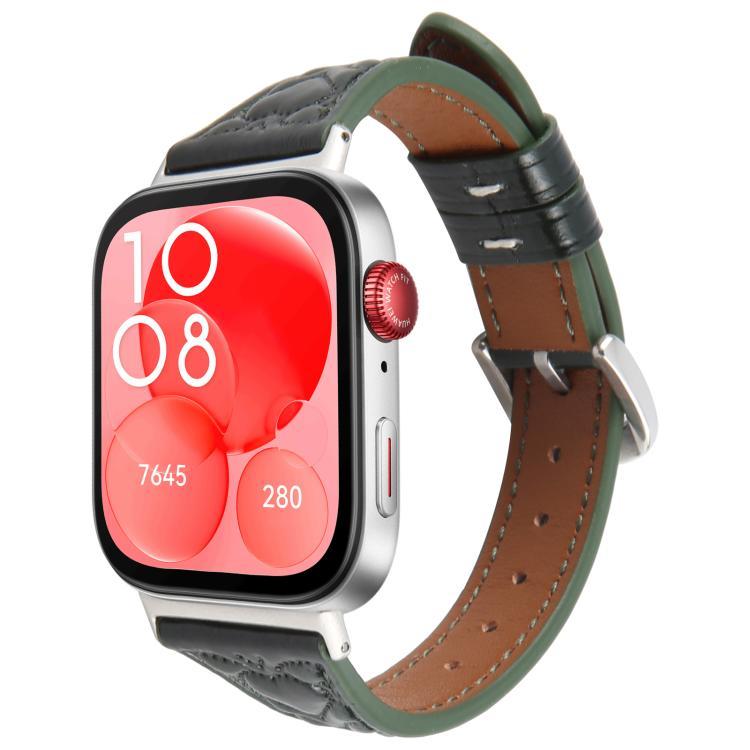 Nhà máy bán trực tiếp Đầu nối kim loại Dây đeo đồng hồ da dập nổi hình trái tim cho Huawei Watch Fit