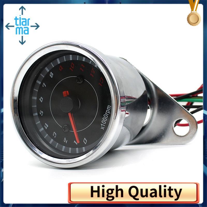 DC 12V Analog RPM Đo Xe Máy Tachometer Với Đèn Nền LED Xanh 1000RPM Kỹ Thuật Số Tacho Đo Xe Máy RPM 