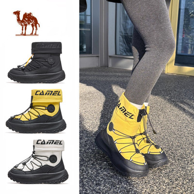 Giày bốt trượt tuyết chống nước và chống tuyết CAMEL CROW dành cho nam và nữ có lớp lót lông cừu để sưởi ấm