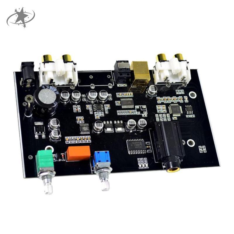 Bộ giải mã khuếch đại USB Fenteer, NE5532 Đầu vào sợi quang USB HiFi Stereo Amplifier Board Decorder