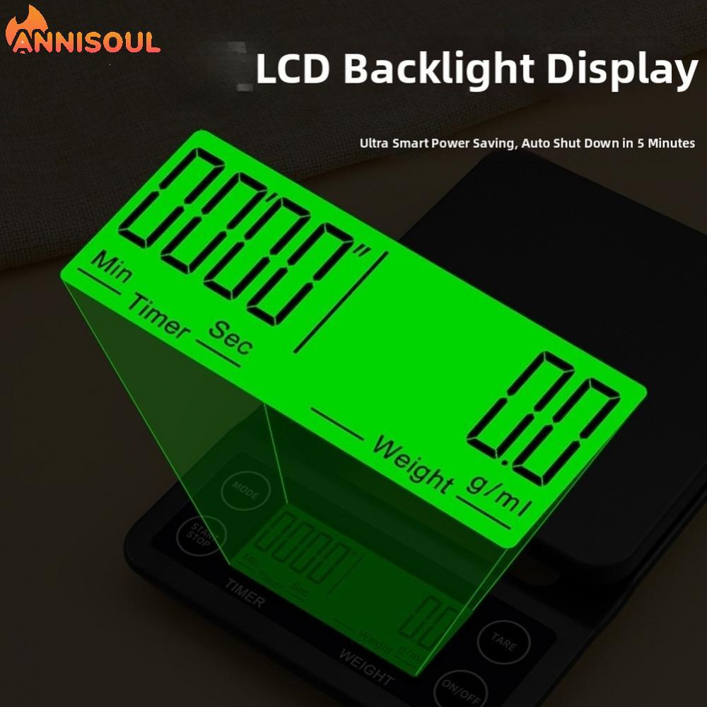[NISO]Electronic Coffee Scale 0 1g Accuracy Timer for Pour Over 3kg 5kg Coffee Brewing