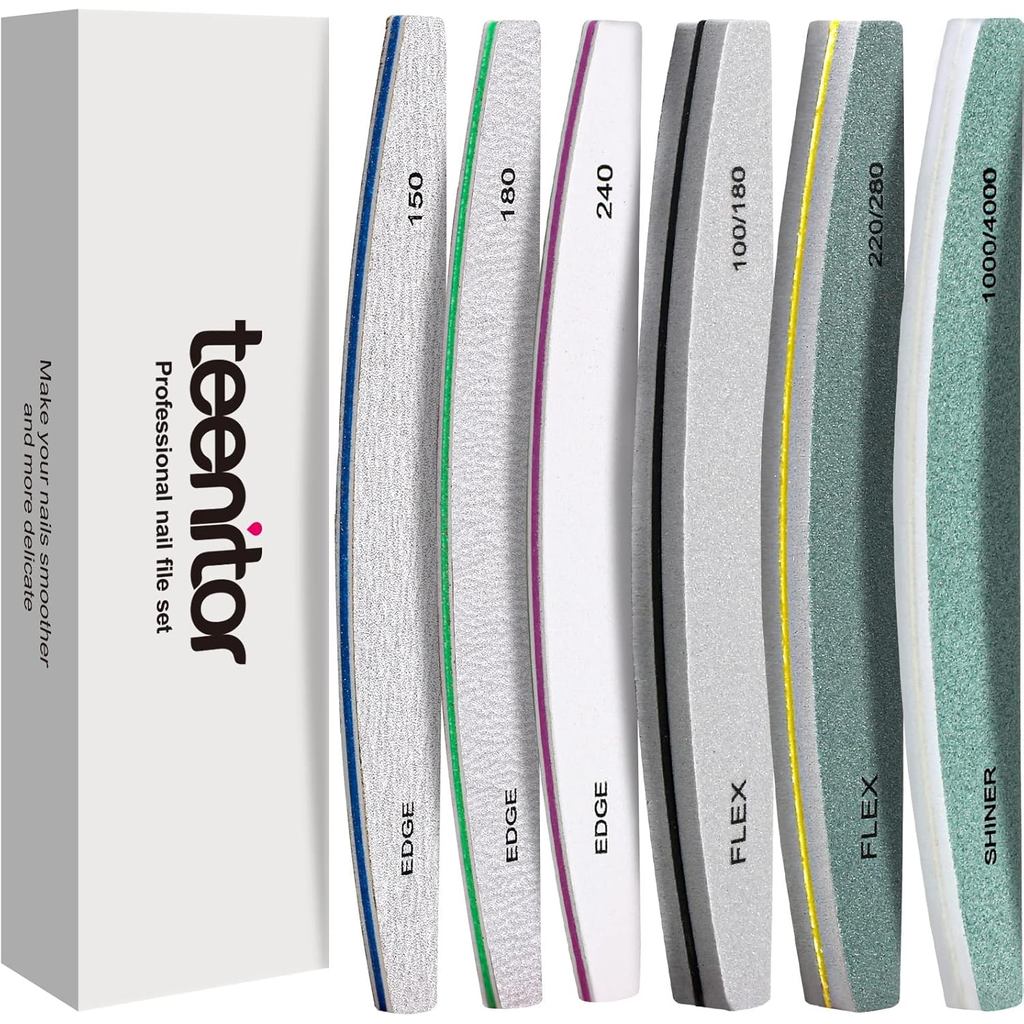Teenitor Nail File Buffer, Nail Files, Nail Buffer Set to File, Shape, Smooth, Buffer and Shine Nail