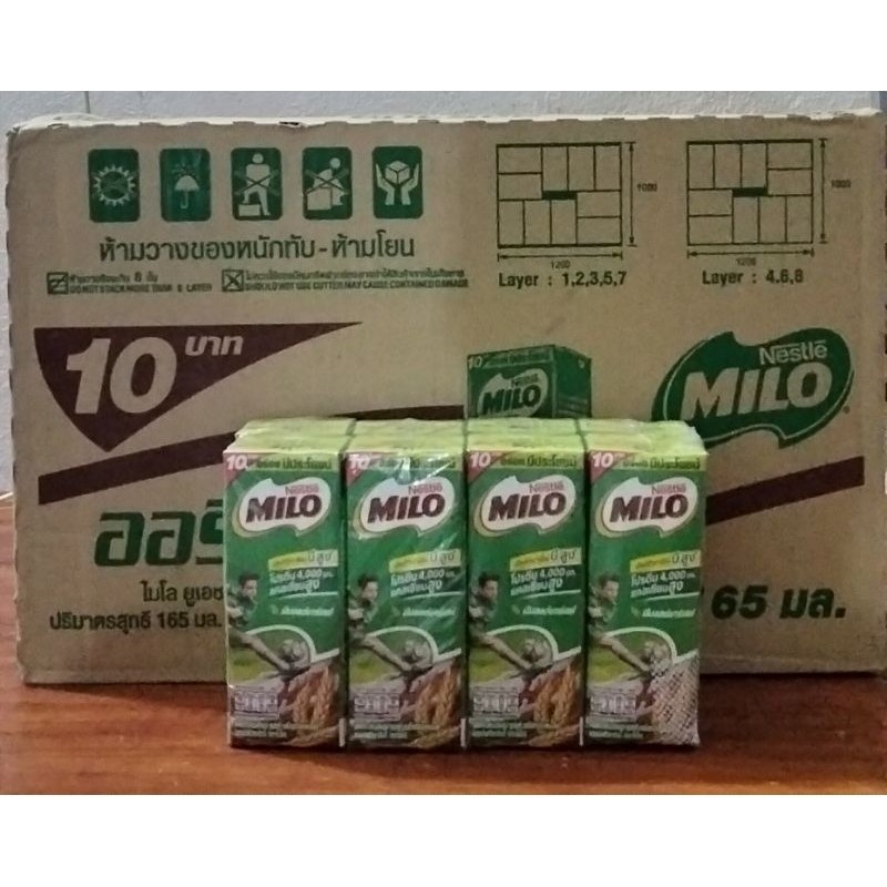 Sữa Milo Thái Lan Nội Địa Lốc 8 hộp*165ml - Milo chính hãng