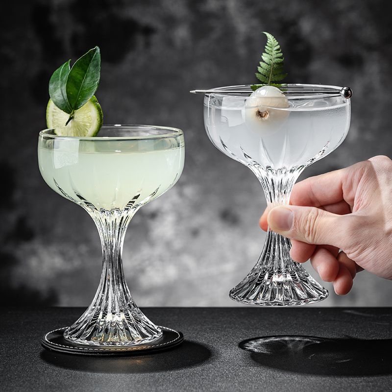 Sáng Tạo Cocktail Thủy Tinh Giá Trị Cao Pha Lê Khắc Cốc Champagne Thủy Tinh Rượu Ly Cao Cấp Ánh Sáng