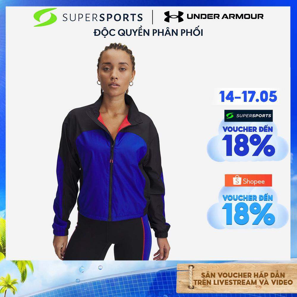 Áo Khoác Nữ Under Armour Project Rock Woven Top - Đen - 1389706-001