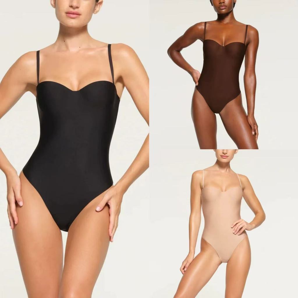 Skims Annual enhanced version seamless shapewear with built-in cups and double-layer pressure shapew