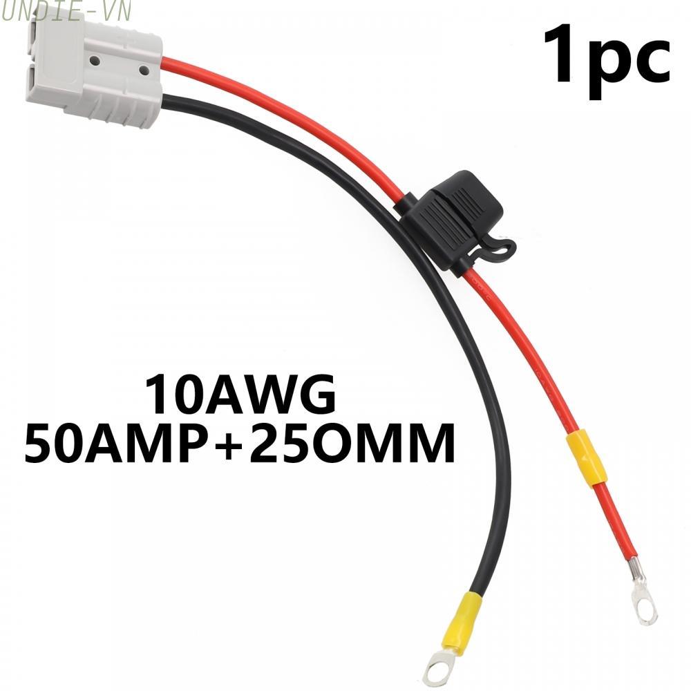 UNDIE❤️Connector Replacement 30CM 50Amp Accessories Battery Fuse 10A PVC+Copper