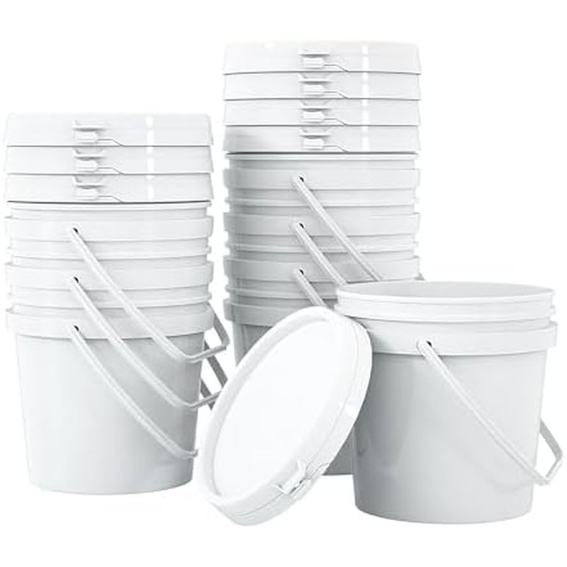 of PP Plastic - Multi-Use Pail for Seed Storage, Chicken Feed, Pet Food, Laundry Soap & Organizing (
