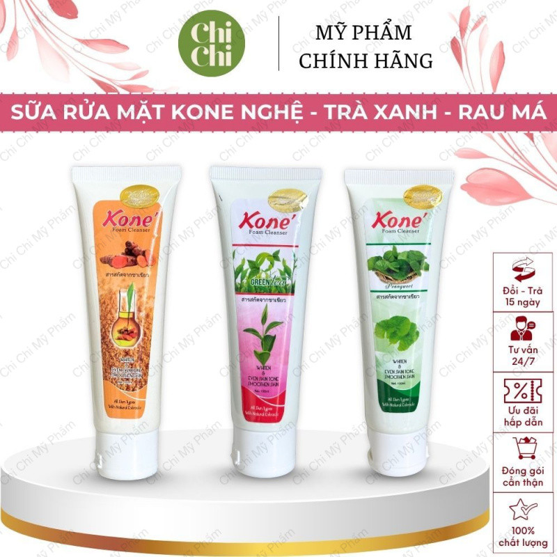Sữa Rửa Mặt Kones Thái Lan Dưỡng Sáng Da Đều Màu Se Khít Lỗ Chân Lông Ngừa Mụn Mờ Thâm Giúp Da Căng 