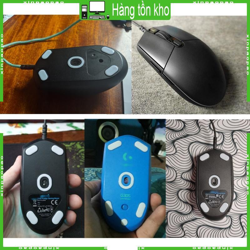 XI 1 Bộ Chuột Trượt Chân Miếng Lót Chân Chuột Miếng Dán Cho G102 G Chuột Có Dây Trắng Tròn Cong Cạnh