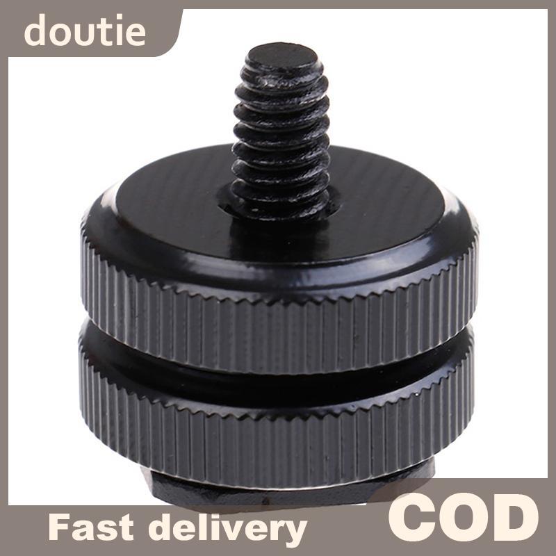 Doutie 1 / 4 Hot Shoe Mount Giá Đỡ Điện Thoại Dual Nut Giày Lạnh Adapter Giá Đỡ Phụ Kiện VN