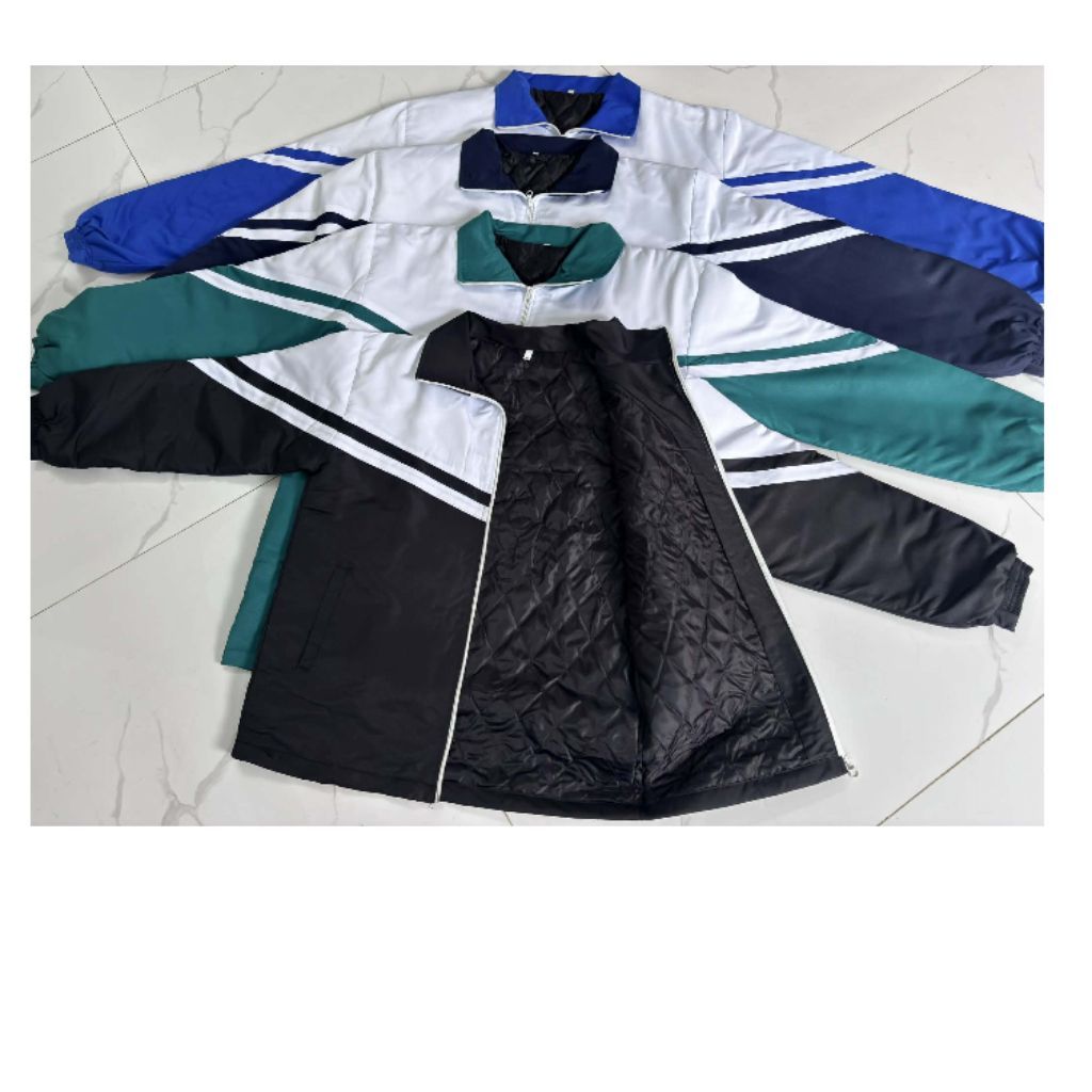 Áo Khoác Gió 3 LỚP BÔNG TRẦN Đồng Phục Học Sinh Áo Học Sinh Mùa Đông Cấp 2 Cấp Chuẩn Màu Nhà Trường 