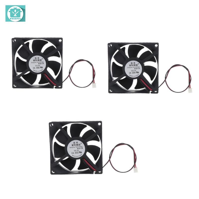 Woedpez 80mm 3 15 inch cho Quạt máy tính DC 12V 5V 24V 2 Pin XH 2 54 8025 Quạt làm mát 330