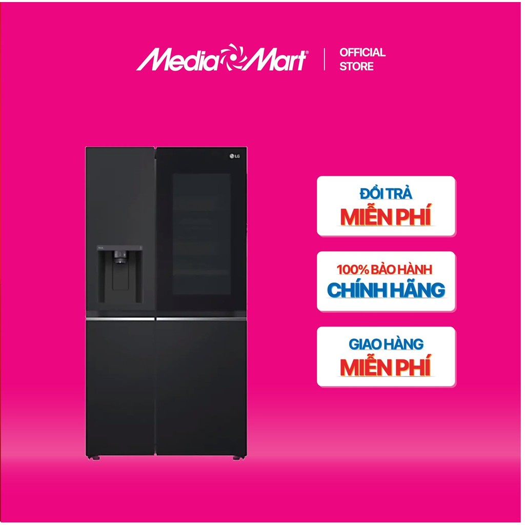 [MEDIAMART] - Tủ lạnh LG Inverter 635 lít Side By Side InstaView GR-G257BL - FREESHIP,Bảo hànhchínhh