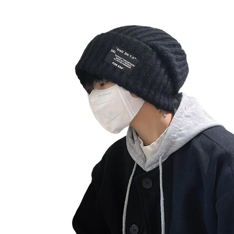 Mũ dệt kim chữ cái rộng dành cho cặp đôi Trail Echo