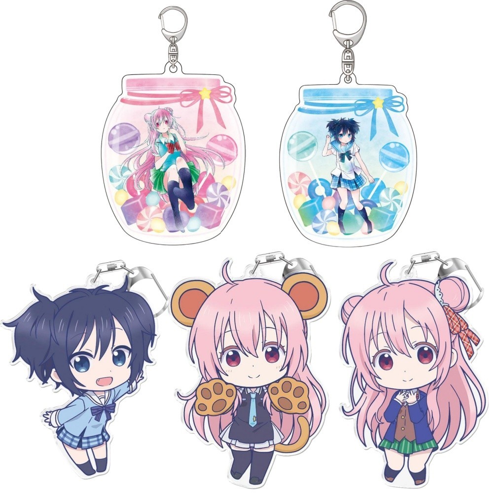 Anime Peripheral Store Happy Sugar Life Satou Matsuzaka Gaugau Acrylic HD Figure Keychain Pendant De