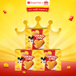   VC 15%  Bánh Bông Lan Solite Phiên Bản Mickey Combo 3 Hộp X 180G - LIVE 