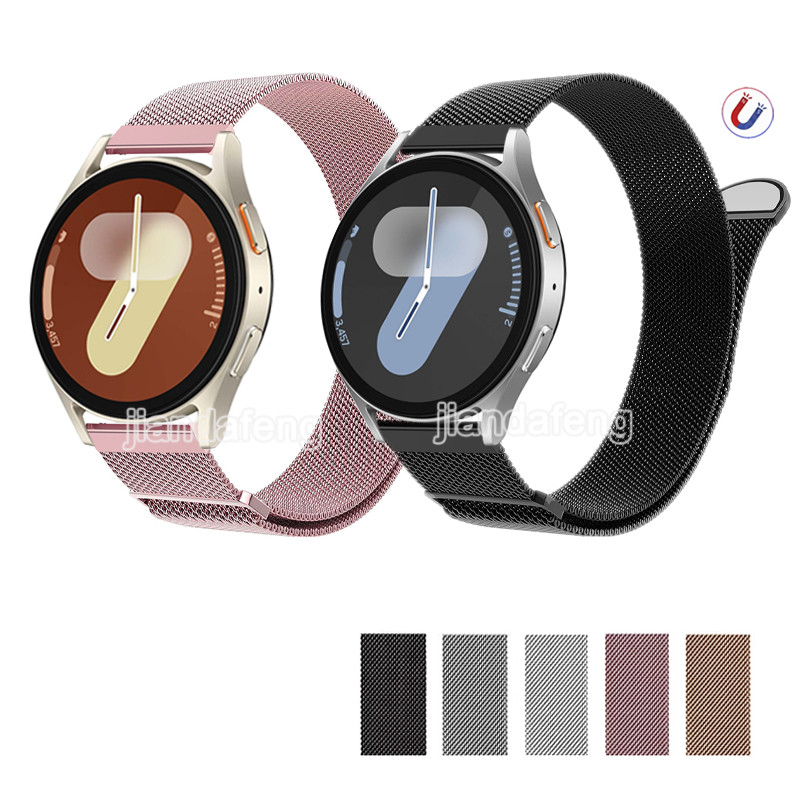 Dây đeo bằng thép không gỉ Milanese cho Samsung Galaxy Watch 7 6 5 4 44mm 42mm FE Classic 46mm Activ