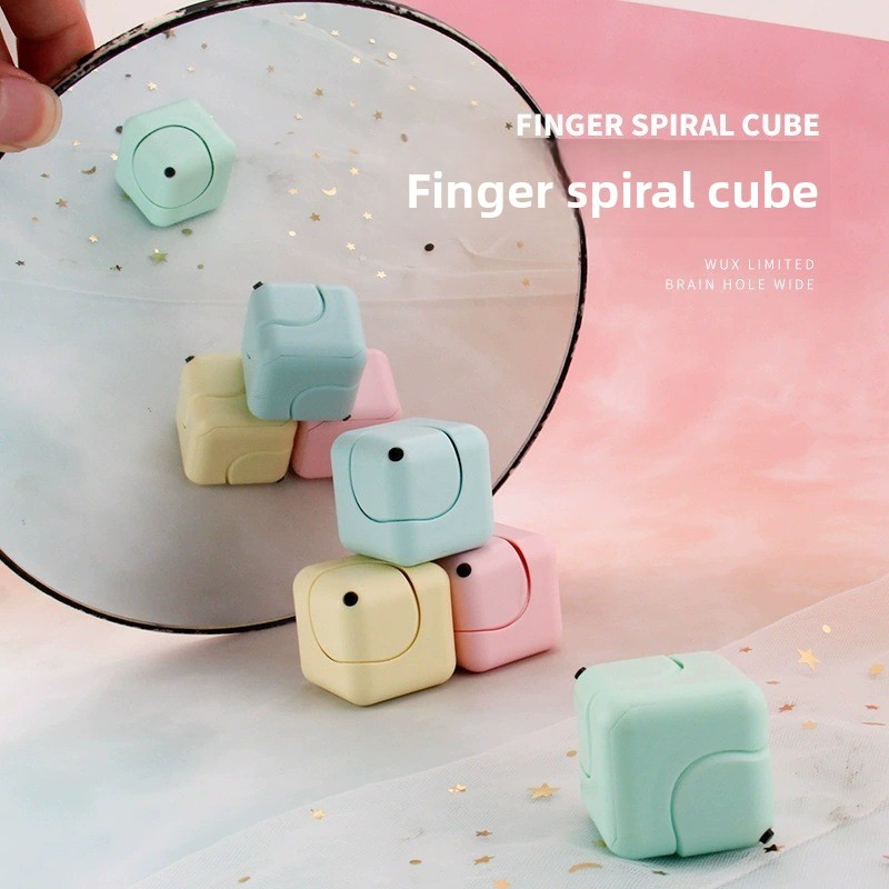 Fidget Spinner Giải Nén Khối Rubik Giáo Dục Ngón Tay Đồ Chơi Vuông Cyclone Dice Cube Mini Phong Cách