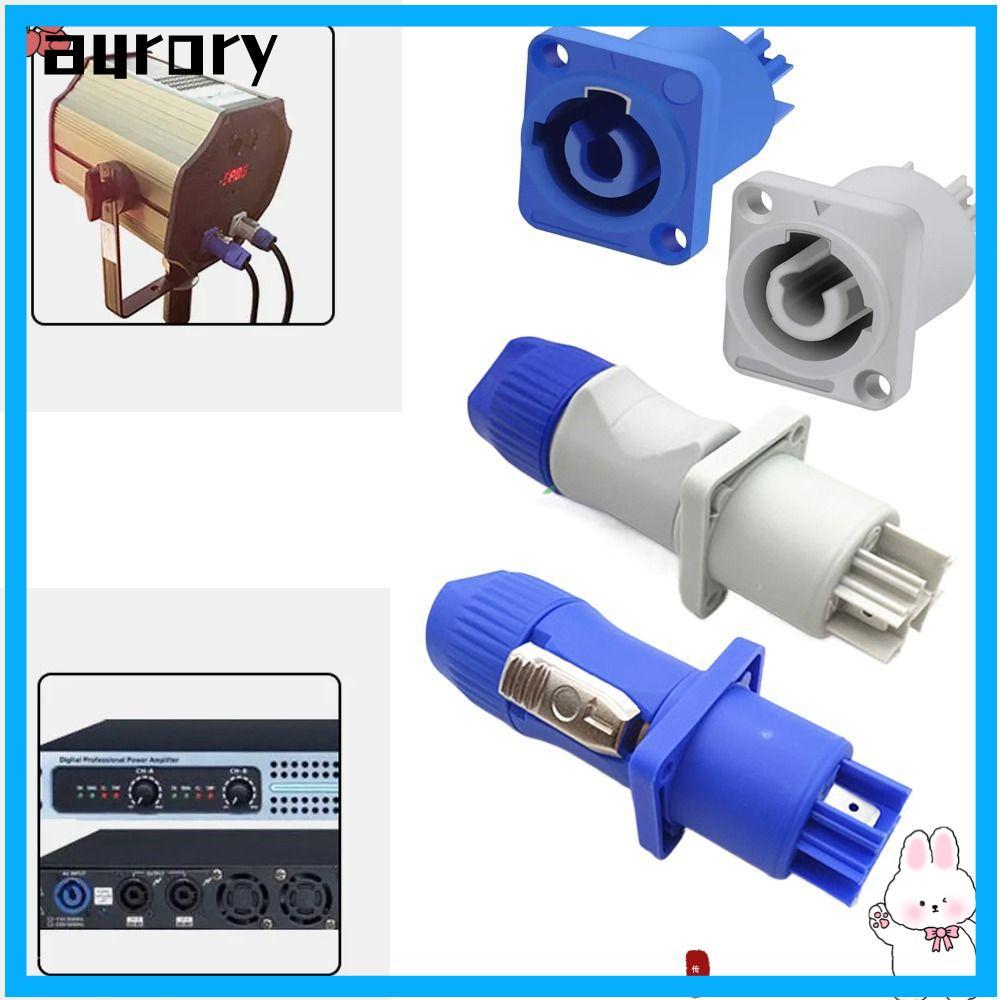 AURORY NAC3FCA NAC3FCB AC Nam Cắm, 20A 250V Powercon Connector, 3 Pin Nam Cắm Xanh Trắng Ổ Cắm 3 PIN