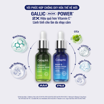 [SVIP] Combo 2 Serum Cetaphil Advanced Defence 30ml và Cetaphil Repair & Renew 30ml