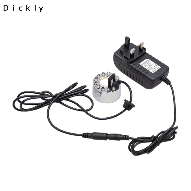 Dickly Siêu Âm Mist Maker Fogger Máy Tạo Độ Ẩm Sương Mù Máy Đầy Màu Sắc Ánh Sáng Ao Nước Đài Phun Nư