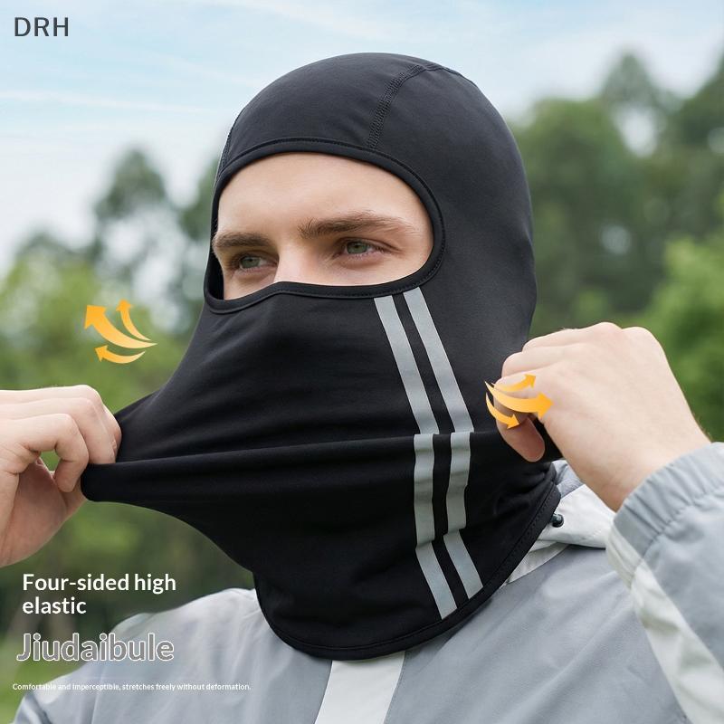 DRH Mặt nạ lụa băng thoáng khí dành cho nam nữ Chống tia cực tím Xe máy Đi xe máy Câu cá ngoài trời 