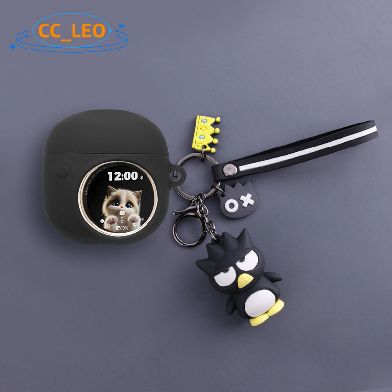 Case for EDIFIER JoyBuds Silicone Soft Case Cartoon Penguin Frog Cute Astronaut Keychain Pendant Sui