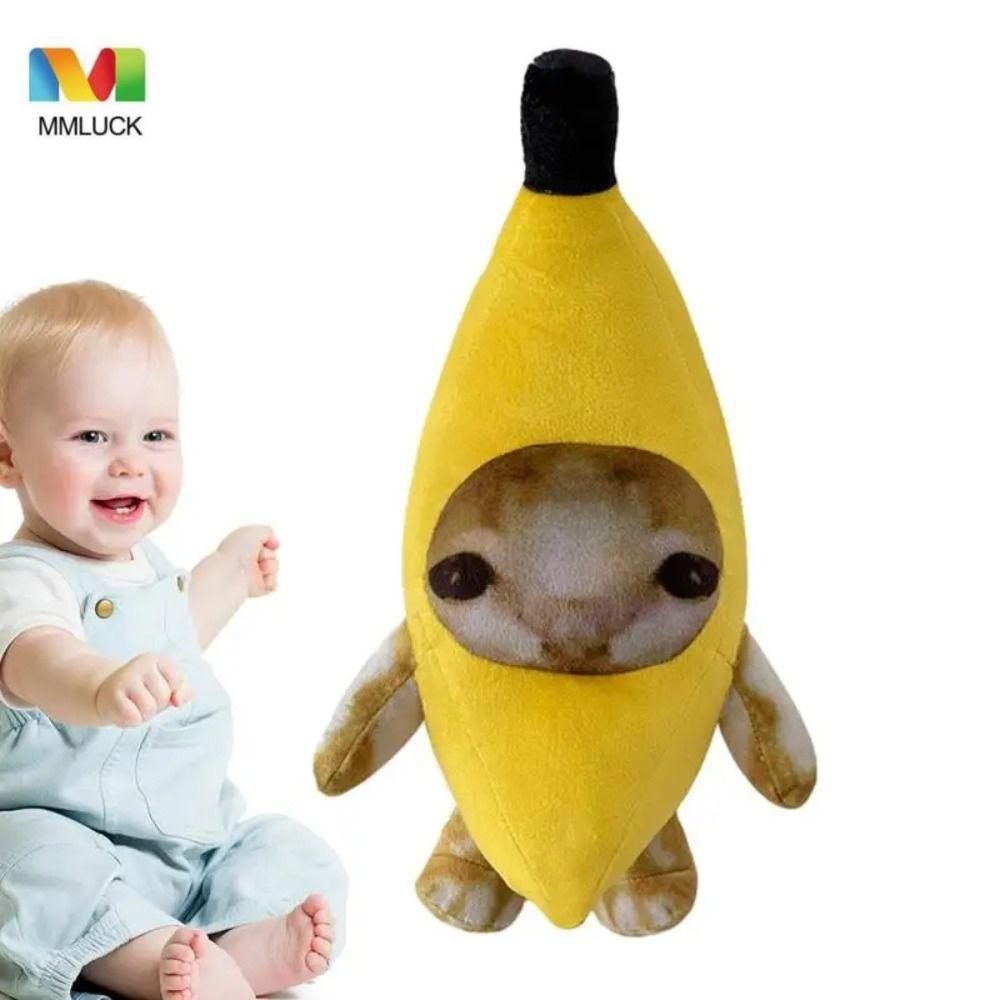 MMLUCK Happy Cat Đồ chơi nhồi bông, Happy Cat Banana Cat Doll Banana Cat Đồ chơi sang trọng, Sáng tạ