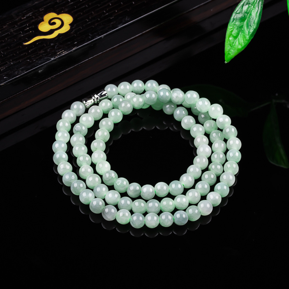 Ngọc Vòng Cổ Ngọc Mẹ Dây Xích Nữ Nam Hạt Tròn Ngọc Vòng Cổ 108 Hạt Dây