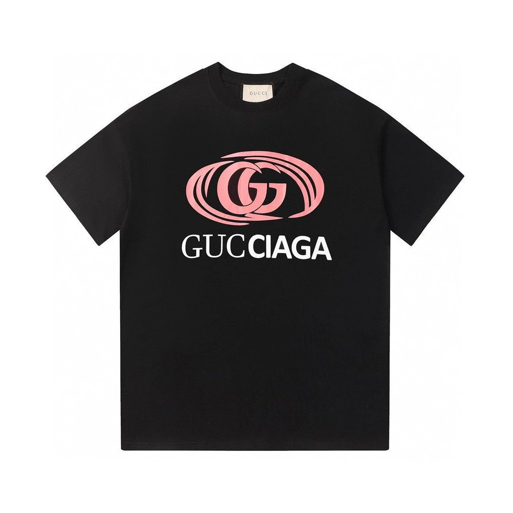 GUCCI / GUCCI / 6XL / 2026 Áo thun ngắn tay cổ tròn in họa tiết phong cách mới, form chuẩn, dễ phối 